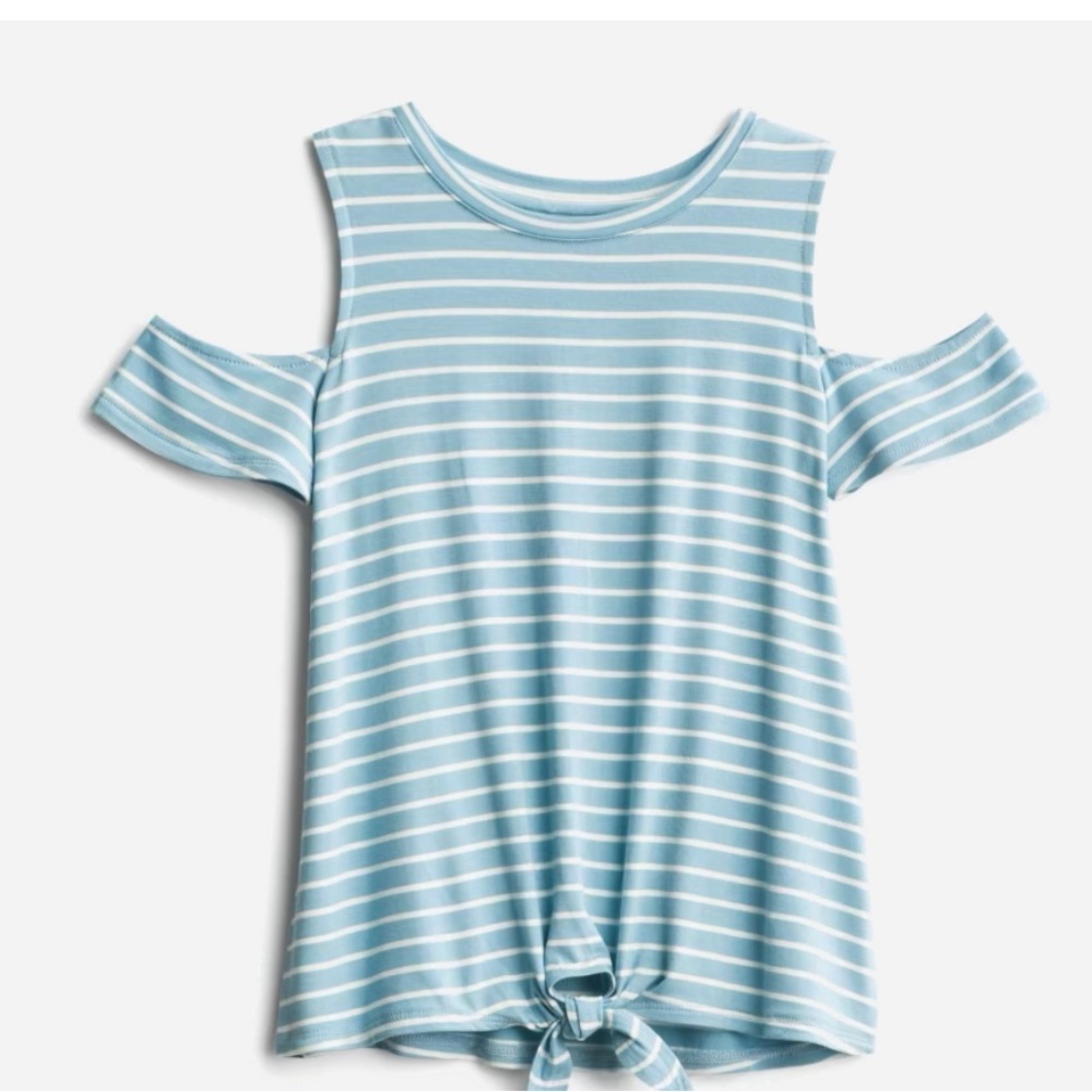 Rumi + Ryder Cold Shoulder Tie Front Top